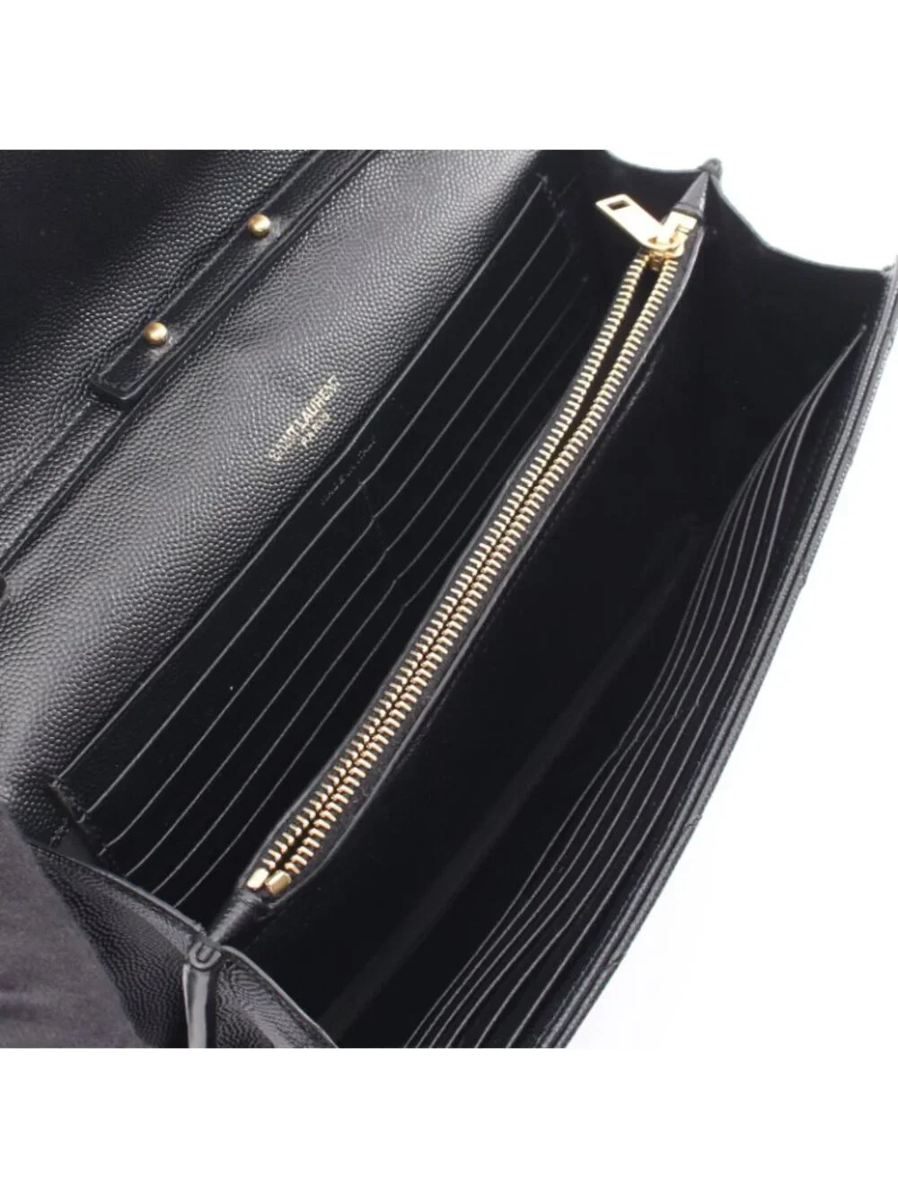 Saint Laurent Paris Shoulder Bag Cassandra Classic Black Leather Chain Wallet